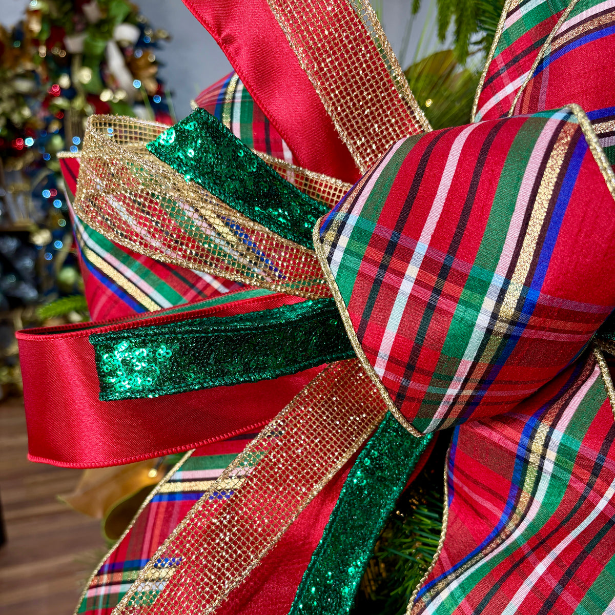 20" Golden Yuletide Designer Bow