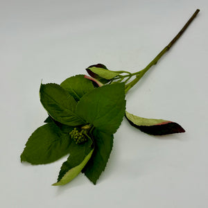21" Green Hydrangea Leaf Spray