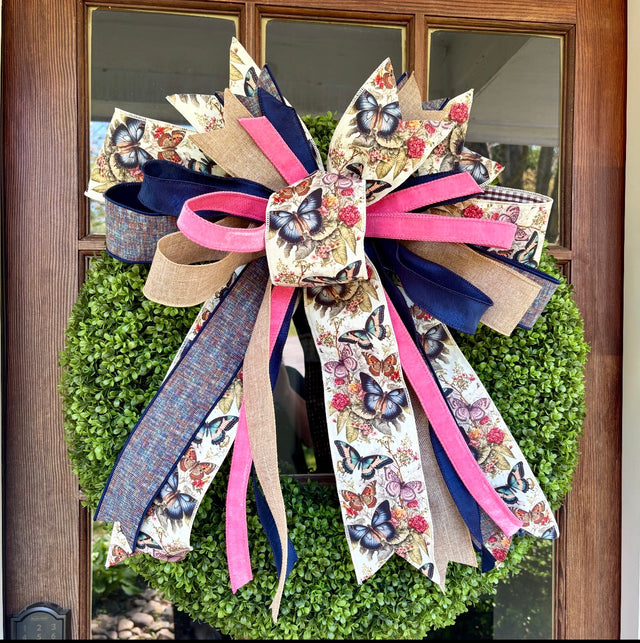 Vintage Butterfly Bloom Bow