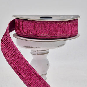 1"X10YD Hot Pink Pleated Metallic Ribbon