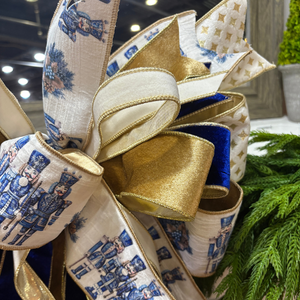 20” The Gilded Nutcracker Designer Handtied Bow