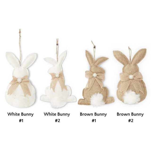10" Burlap Bunny Ornament