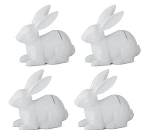 3" White Resin Easter Bunny | Place Card Holders | Box of 4