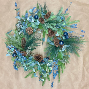 Frosted Blueberry Wreath