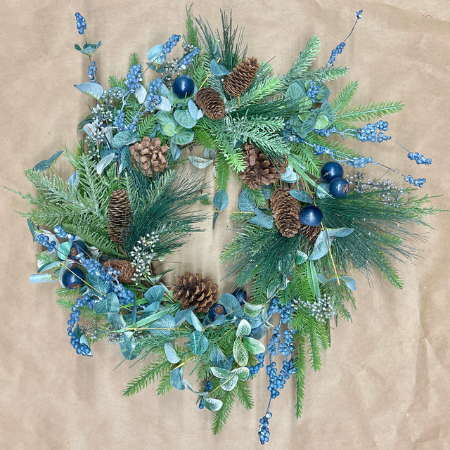 Frosted Blueberry Wreath