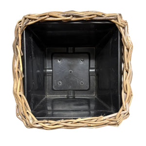 10" x 12” Wicker Planter Basket | Square with Liner