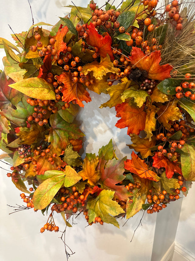 24” Fall Berry Wreath