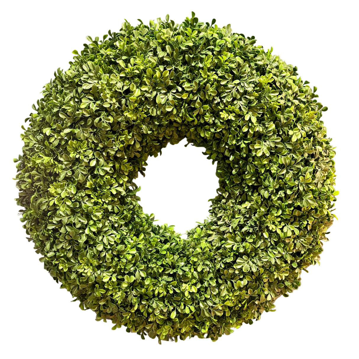 30" Green Boxwood Deluxe Wreath