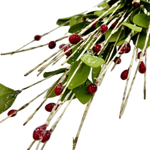 24" Birch Wrapped Pyracantha and Berry Spray