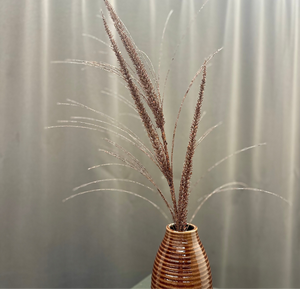 34" Bronze Glitter-Mica Triple Spike Grass Spray