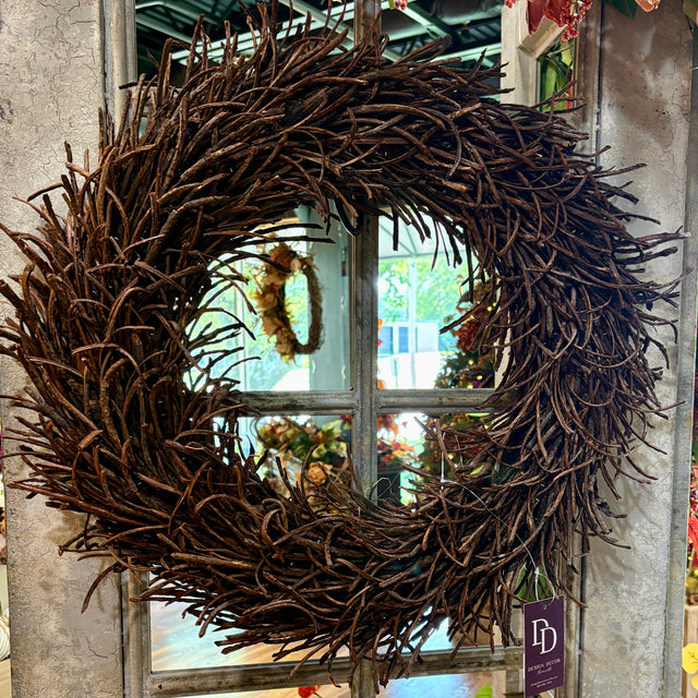23.75" x 3.5" Brown Thick Split Wreath
