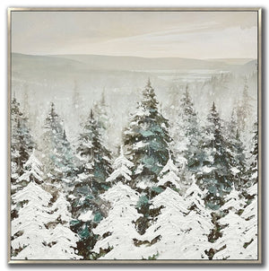 30"x30" Evergreen Silence Holiday Wall Art