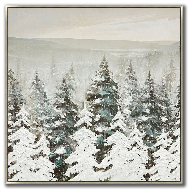 30"x30" Evergreen Silence Holiday Wall Art