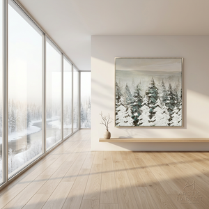 30"x30" Evergreen Silence Holiday Wall Art