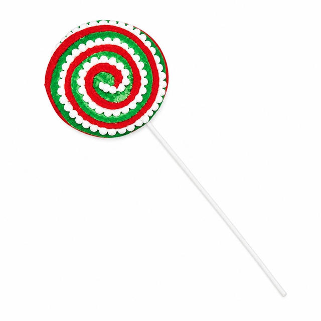 15" Red, Green, & White Lollipop Spray