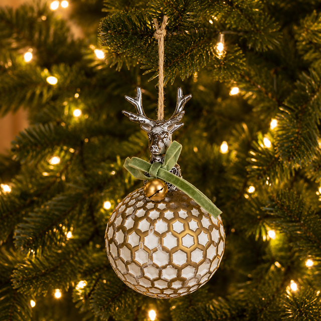 6" White/Brown Reindeer Hanging Ornament | 3 Styles Available