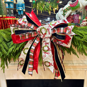 20" Classic Joy Designer Bow | Handtied Christmas Bow