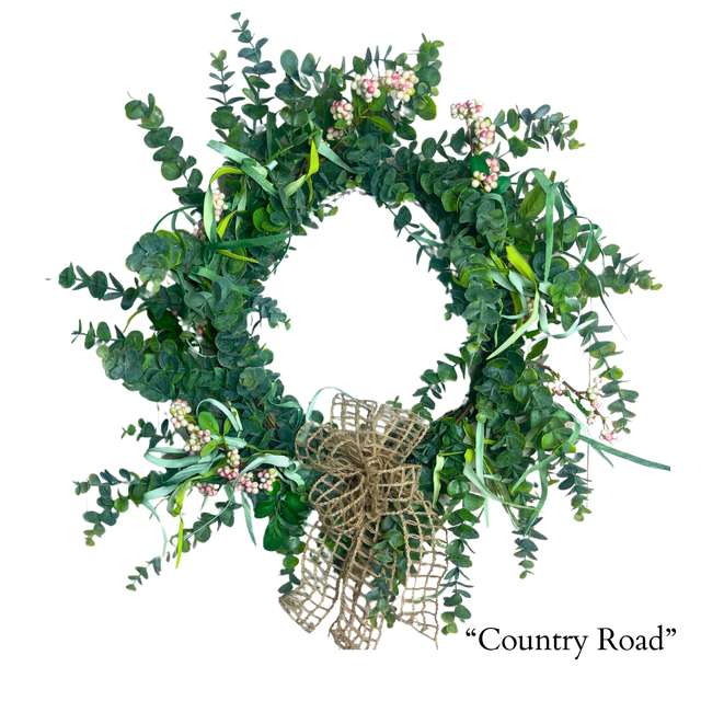 “Country Road” Designer Wreath 26"
