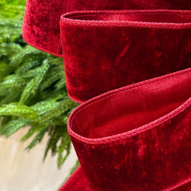22" Crimson Classic Handtied Christmas Bow