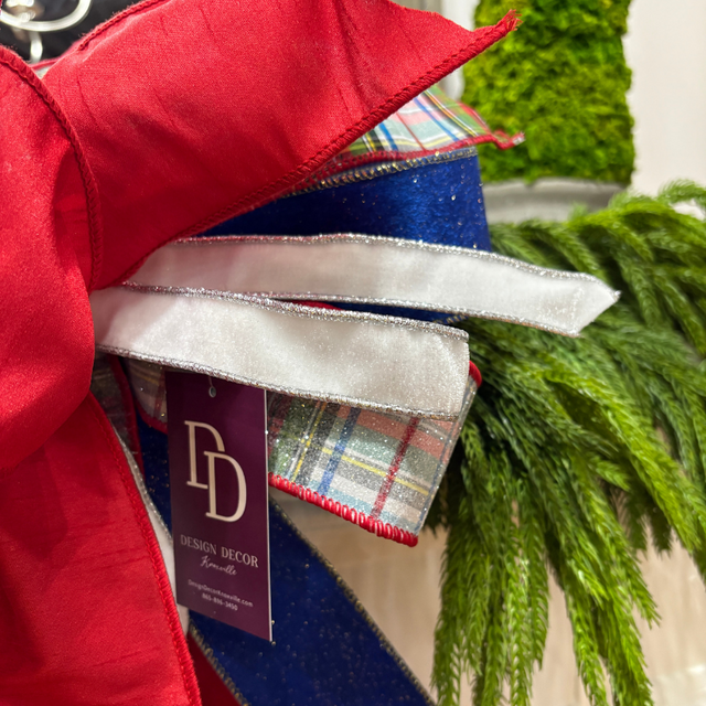 18” Royal Tartan Handtied Christmas Bow