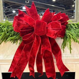 22" Crimson Classic Handtied Christmas Bow