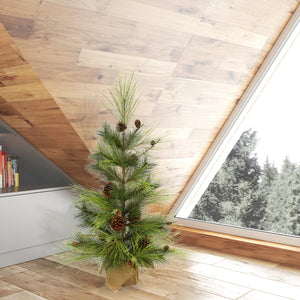 Larkspur Pine Tree with Burlap Base