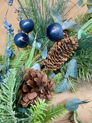 Frosted Blueberry Wreath