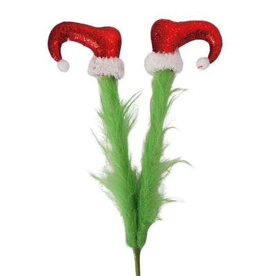 20" You're A Mean One Christmas Leg Spray | Green/Red
