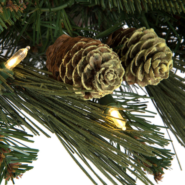 9' x 14" LED Prelit Emerald Mixed Fir Artificial Garland