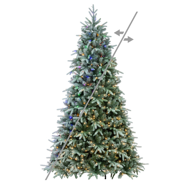 7.5' Frosted Albany Spruce Pre-Lit Christmas Tree