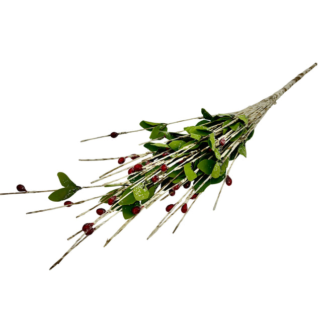 24" Birch Wrapped Pyracantha and Berry Spray