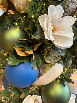 4.75" | 8" Slate Blue Eggshell Ball Ornament