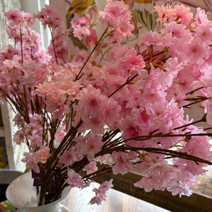 51" Late Season Cherry Blossom Stem | Pink