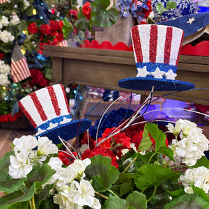 29" Red, White & Blue USA Top Hat Spray