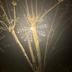 1.8’ Micro LED Polestar Lights | 8 Function Warm White Twinkle Effect | Outdoor