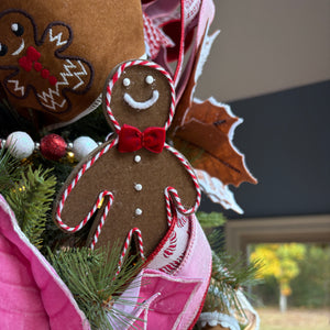4" x 5 YDS Gingerbread Suede Ribbon