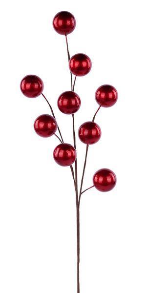 28" Red Metallic Ball Spray