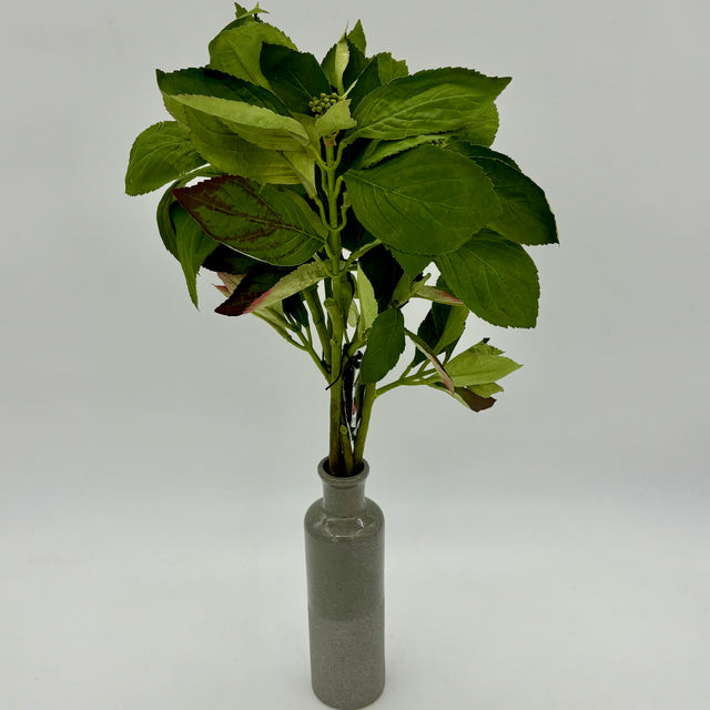 21" Green Hydrangea Leaf Spray