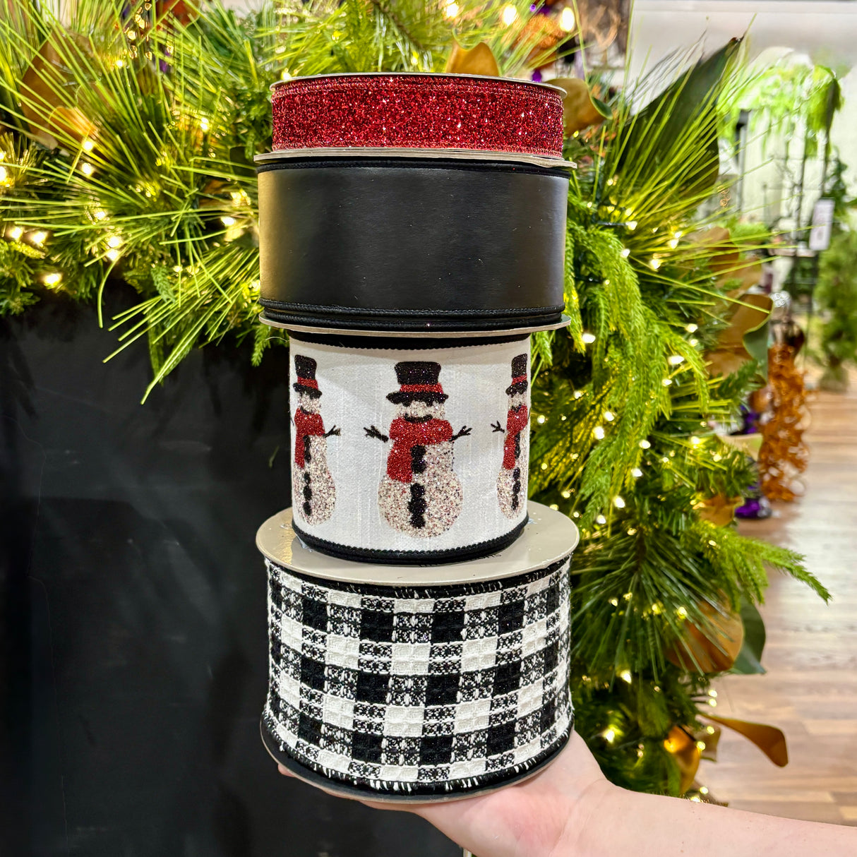 Designer Ribbon Bundle | Elegant Snowman