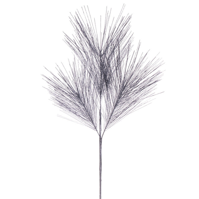 24" Silver Metallic Pine Needle