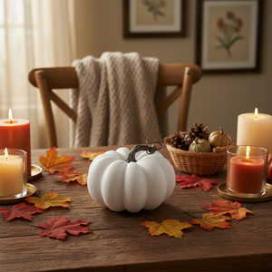 7.3" Cream Pumpkin
