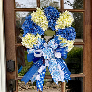 18" Santorini Sky Artisan Designer Wreath