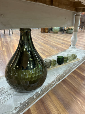 13.75" Honeycomb Engraved Bottle Vase