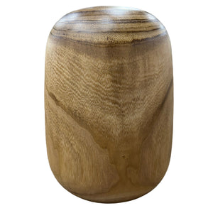 Wooden vase on a white background