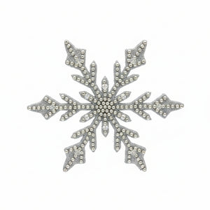 7.75" Silver/Gold Jewel Beaded Snowflake Ornament