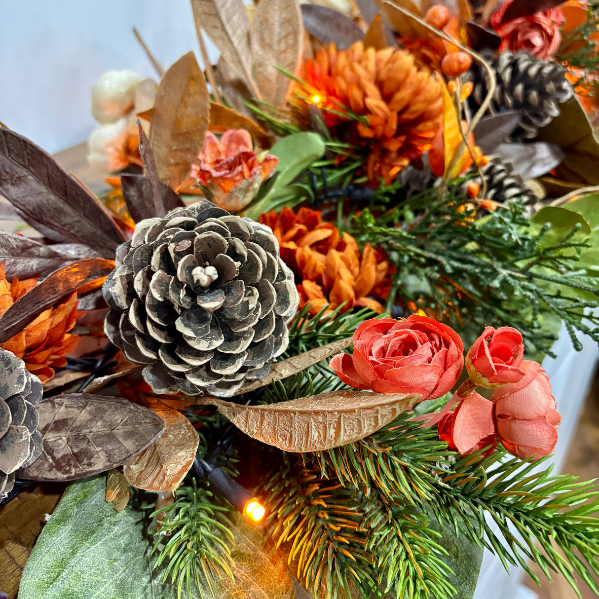 48" Fall Harvest Gratitude Pre-Lit Garland