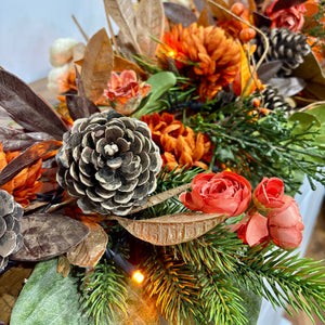 48" Fall Harvest Gratitude Pre-Lit Garland