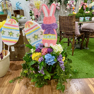 36" Large Glittered Easter Egg | Polka Dots or Floral Designs