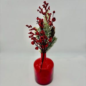 18" Red Berry Pine/Cedar Spray