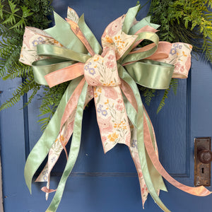 22" Whimsical Easter Handtied Designer Bow